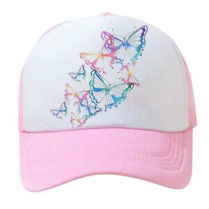 Butterfly Colorful Pink Trucker Hat